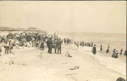 On the Beach at National Blvd. in 1910